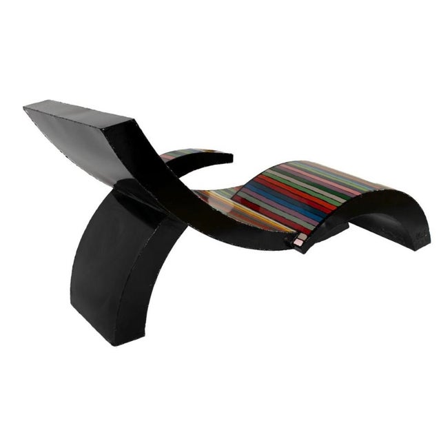 Metal Brother Mel Meyer Painted Steel Chaise For Sale - Image 7 of 11