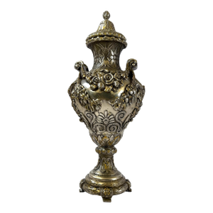 Mid 20th Century Ornate Lidded Bronze Jar