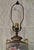 Vintage Hand-Painted Porcelain Rose Urn Table Lamp With Ornate Metal Base For Sale - Image 4 of 7