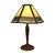 Cream Bradley & Hubbard Arts & Crafts 6 Panel Slag Glass Table Lamp C1920 For Sale - Image 8 of 9