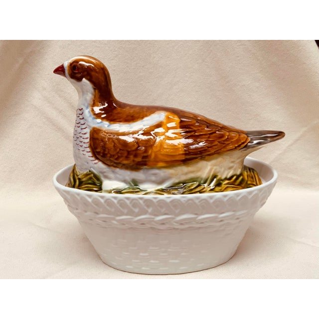 Traditional Magnificent Portuguese Game Bird Tureen -C. 1950 For Sale - Image 3 of 12