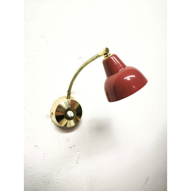 Mid-Century Modern Adjustable Wall Light with Push-Button Ignition, 1960s For Sale - Image 3 of 18