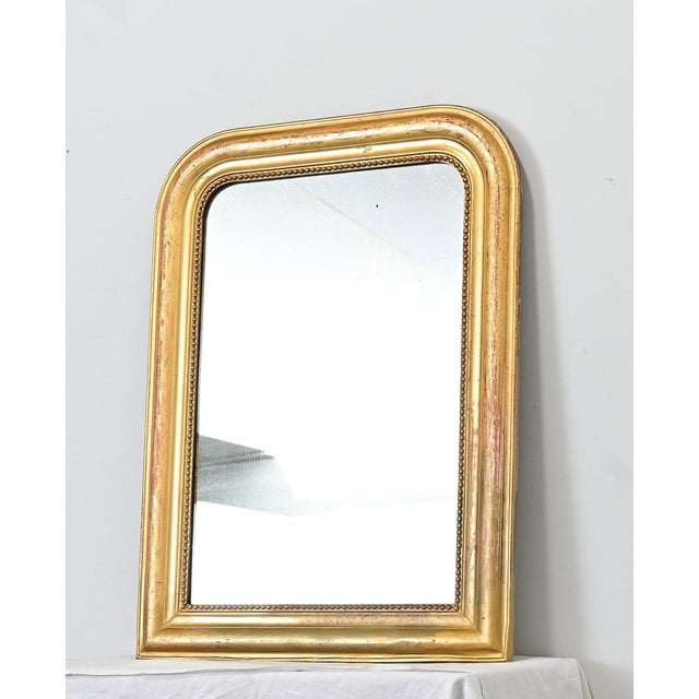 French 19th Century Petite Louis Philippe Gilt Mirror For Sale - Image 9 of 12