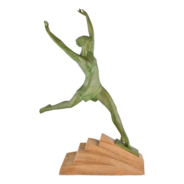 Pierre Le Faguays, Nude, Olympie, 1930s, Metal For Sale