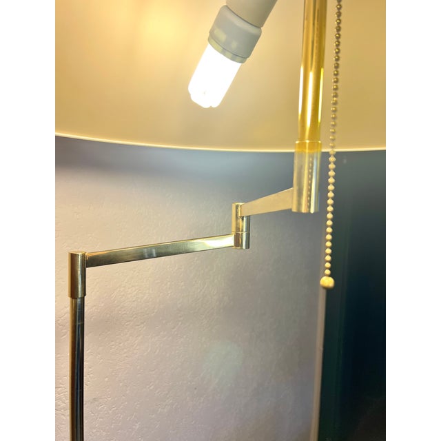 Mid-Century Modern Brass Floor Lamp with Swivel Arm from Gebrüder Knappstein Leuchten, 1960s For Sale - Image 6 of 12