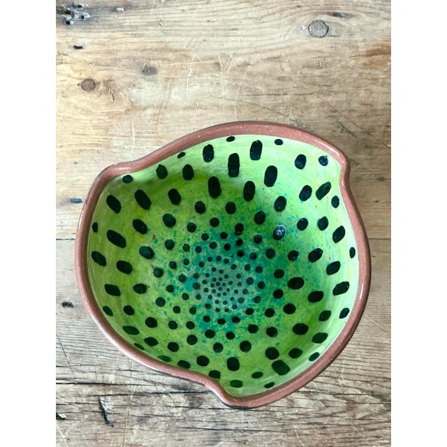 Ceramic Vintage Boho Studio Pottery Bowl For Sale - Image 7 of 8