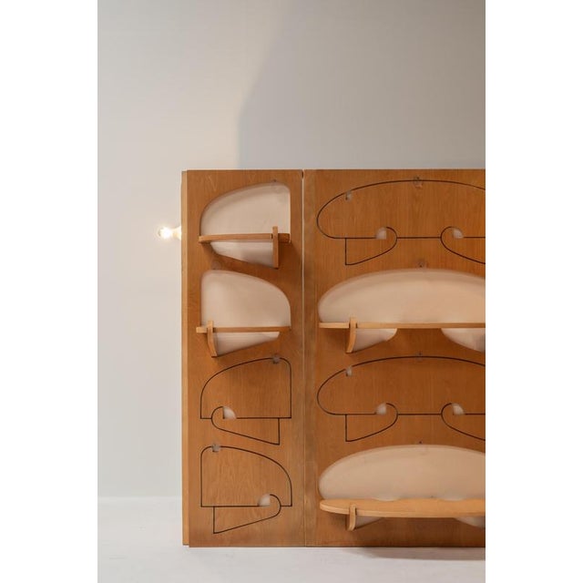 Brown Modular Wall Unit by Anonima Design for Bonetto, Italy, 1969, Set of 9 For Sale - Image 8 of 14