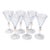 1960s Venetian Murano Ice Blue & Gold Aventurine Hand-Blown Wine Goblets - Set of 6 For Sale