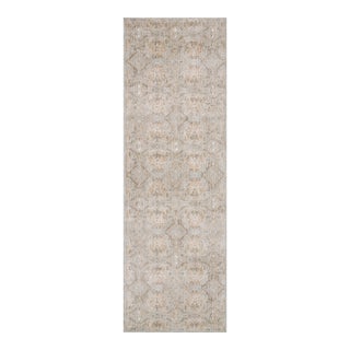 Amber Lewis x Loloi Zuma Silver / Multi 2'-7" x 12'-0" Runner Rug For Sale