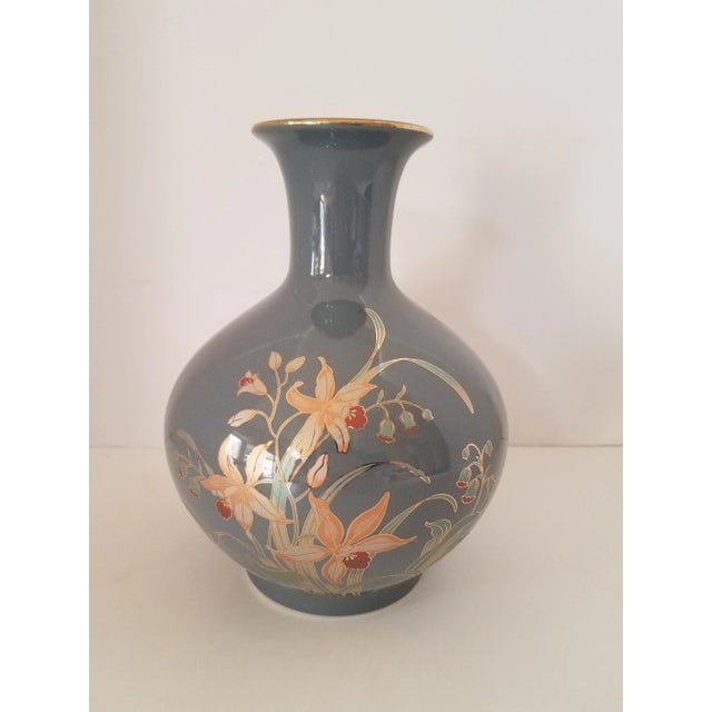 Vintage Japanese Porcelain Floral Vase For Sale In Phoenix - Image 6 of 6