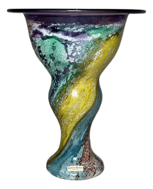 Can Can Vase in Glass by Kjell Engman for Kosta Boda, Sweden, 1980s