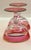 Cerise Early 20th Century Cranberry Glass Champagne Saucers- A Pair For Sale - Image 8 of 8