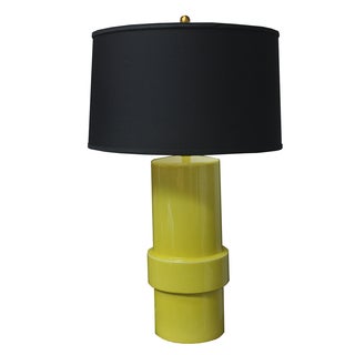 Mod Yellow Ceramic Lamp For Sale