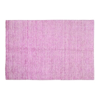 Modern Indian Handloom Wool/Bamboo Rug, 9'x12' For Sale