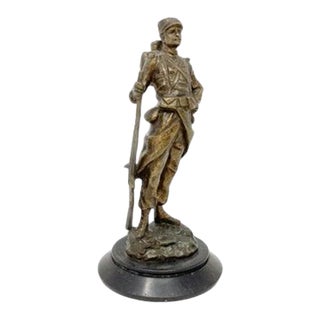 Georges Omerth (1895-1925) "Framce 1911" Bronze Depicting Wwi Soldier For Sale