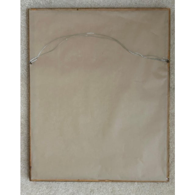 Brown 1972 Italian Chinese Qing Court Lady Silk Portrait, Folio 6, Framed For Sale - Image 8 of 8