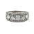 14k White gold "Leo" band with 5 princess cut diamonds weighing approximately 1.00 carats and 42 round brilliant diamonds...