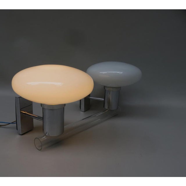 1970s Space Age Chrome-Plated Wall Lights from Doria, Set of 2 For Sale - Image 5 of 18