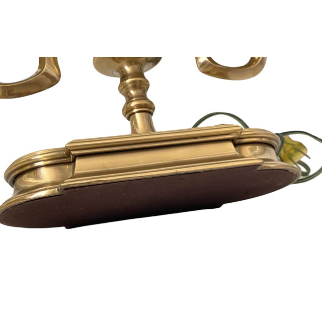 Metal Vintage French Bouillotte Lamp Frederick Cooper Brass Tole Metal Black For Sale - Image 7 of 9