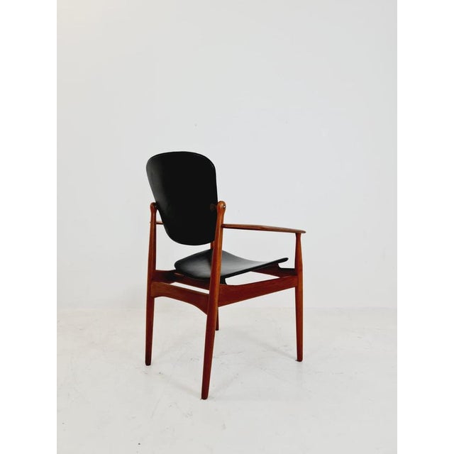 Danish Teak and Leather Chair by Arne Vodder for France & Daverkosen, 1960s For Sale - Image 9 of 11