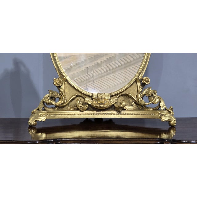 Victorian Gilt Dressing Table Mirror, 1850s For Sale - Image 3 of 16