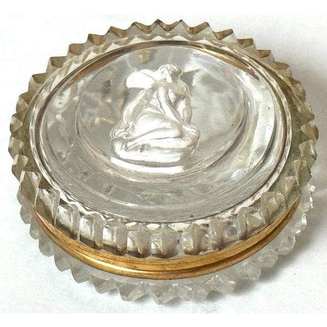 French Baccarat Crystal Patch Box with Sulfide Cameo of Psyche, 1840-1860 For Sale - Image 13 of 18