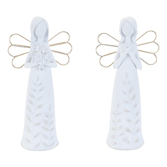 Etched Angel Figurine (Set of 4) For Sale