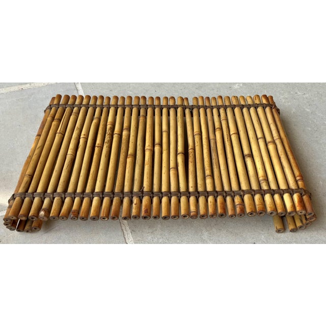 Mid 20th-Century Bamboo Curved Scrolled Arm Plant Stand / Riser For Sale - Image 14 of 18