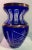 1980s Vintage Bohemian Carved Glass Vase For Sale - Image 5 of 5