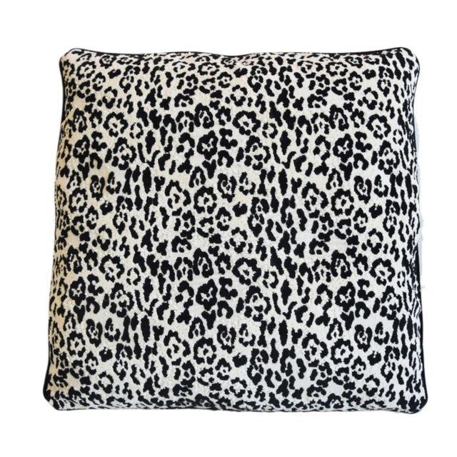 A custom-tailored designer pillow by Mike Seratt of The Prized Pig in French designer Pierre Frey cotton velvet fabric...