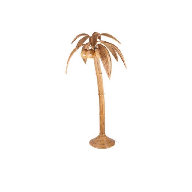Rattan Coconut Floor Lamp, 1990s For Sale - Image 10 of 11