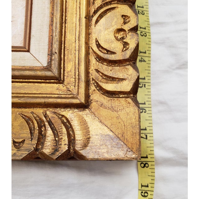 1980s Carole Gerst Katz Textured Floral Art Impasto Oil Painting in Ornate Gold Gilted Wood Frame Signed For Sale - Image 17 of 18
