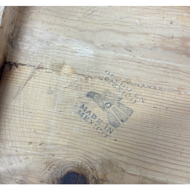 Vintage Mexican Primitive Rustic Style Pine Dining Chairs - Set of 4 For Sale - Image 9 of 12