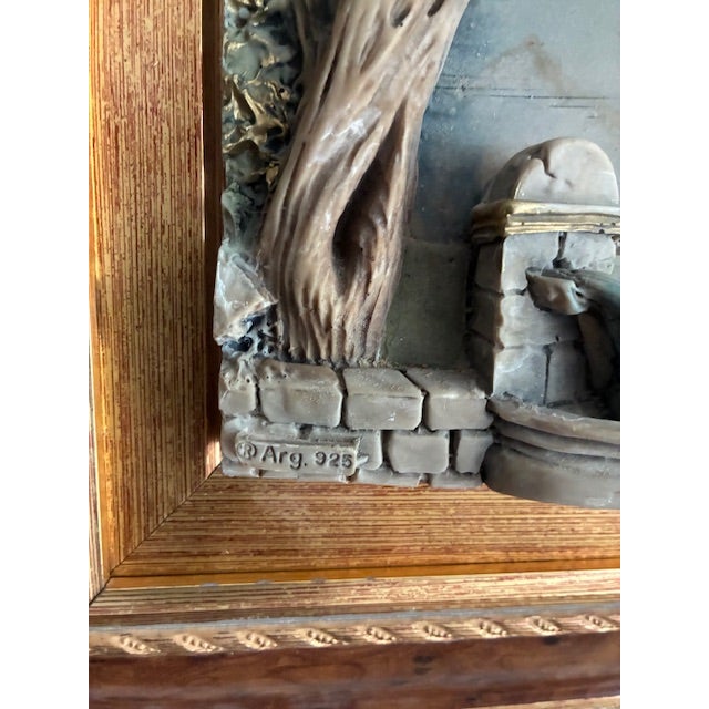 Ceramic Vintage Italian 3d Relief Capodimonte Ceramic Sculpture For Sale - Image 7 of 9