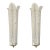 1970s Mid-Century Modern White Murano Glass Vanity Sconces - a Pair For Sale