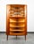 1960s Mid Century Danish Modern Corner Cabinet Teak Wood Bar Tambour Skovmand Andersen For Sale - Image 5 of 12