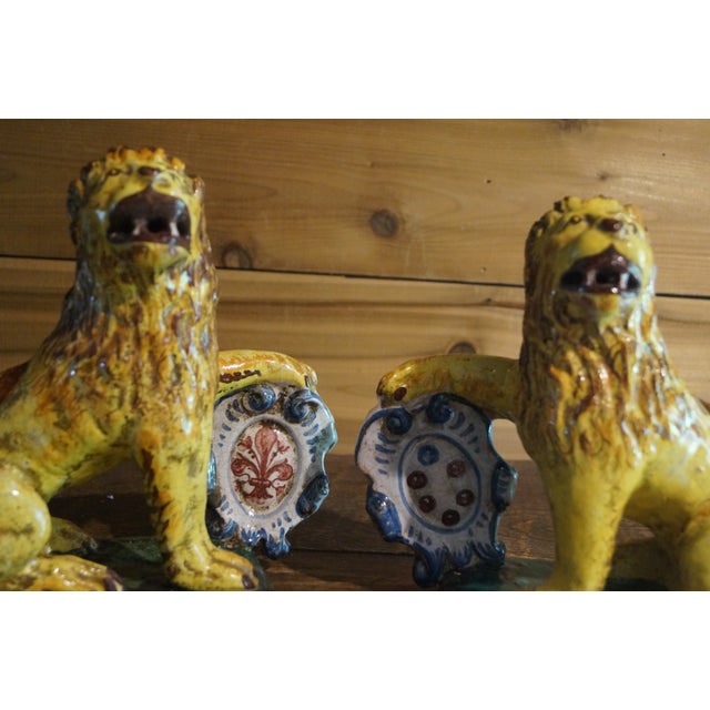1980s Italian Pottery Lions - A Pair For Sale - Image 12 of 12