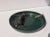 Metal Vienna Bronze Dog & Fox Chase Green Tray For Sale - Image 7 of 8