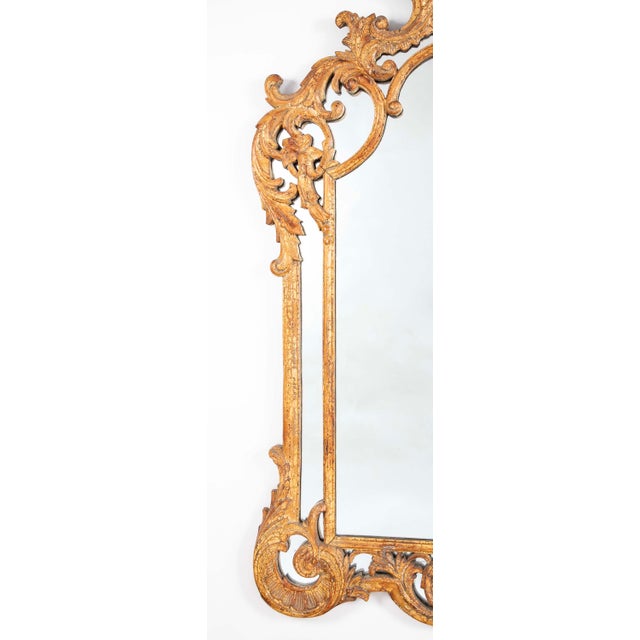 French Rococo Style Carved and Gesso Wood Mirror, Large Scale For Sale - Image 12 of 12