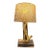 1990s Rustic Wood Table Lamp, Natural Patina, Farmhouse Decor For Sale