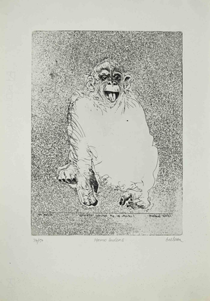 Sergio Barletta, Homo Ludens, Etching, 1960s