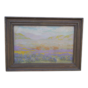 19th Century Charles Wesley Nicholson Antelope Valley Poppy Bloom Painting
