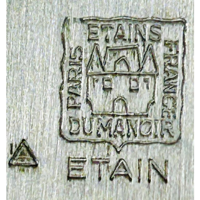 French Etains Du Manoir Chrome Decanter For Sale - Image 4 of 4