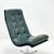 Mid-Century Dark Green Leather Lounge Chair, 1980s For Sale - Image 5 of 11