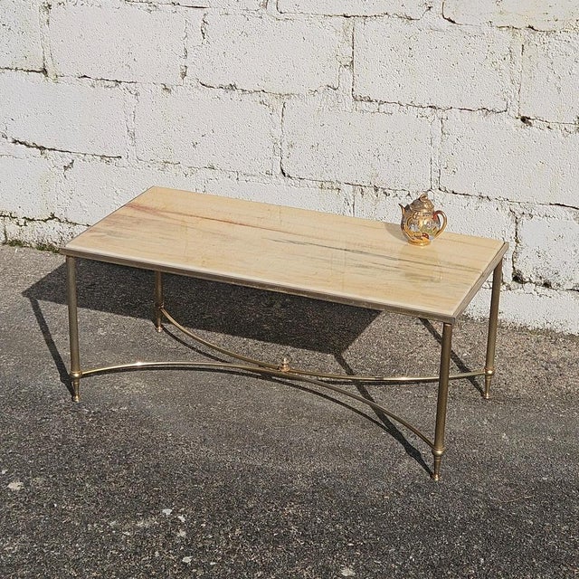 Vintage Marble Coffee Table from Maison Jansen For Sale - Image 6 of 18