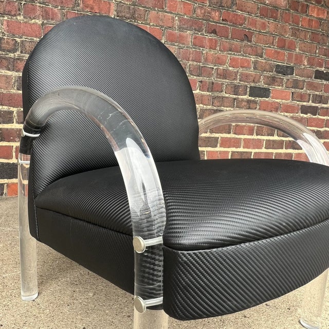 Mid-Century Modern Mid Century Modern Pace Lucite Club Chair For Sale - Image 3 of 13
