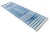Mid-Century Modern Handmade Reversible Cotton Runner Rug Vegetable Dyed Blue and White Striped Dhurrie Runner -3'x10' For Sale - Image 3 of 11