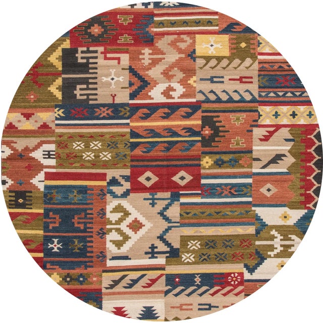 Beige 21st Century Modern Kilim Rug, 8'5" X 9'9" For Sale - Image 8 of 9