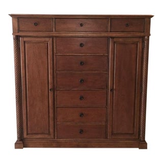 Traditional Bassett Furniture "Moultrie Park" Chifforobe For Sale