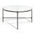 Contemporary Jessa Oval Metal Coffee Table - Silver For Sale - Image 3 of 8
